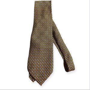 EUC Tom Mclellon Elegant Black and Gold Geometric Tie